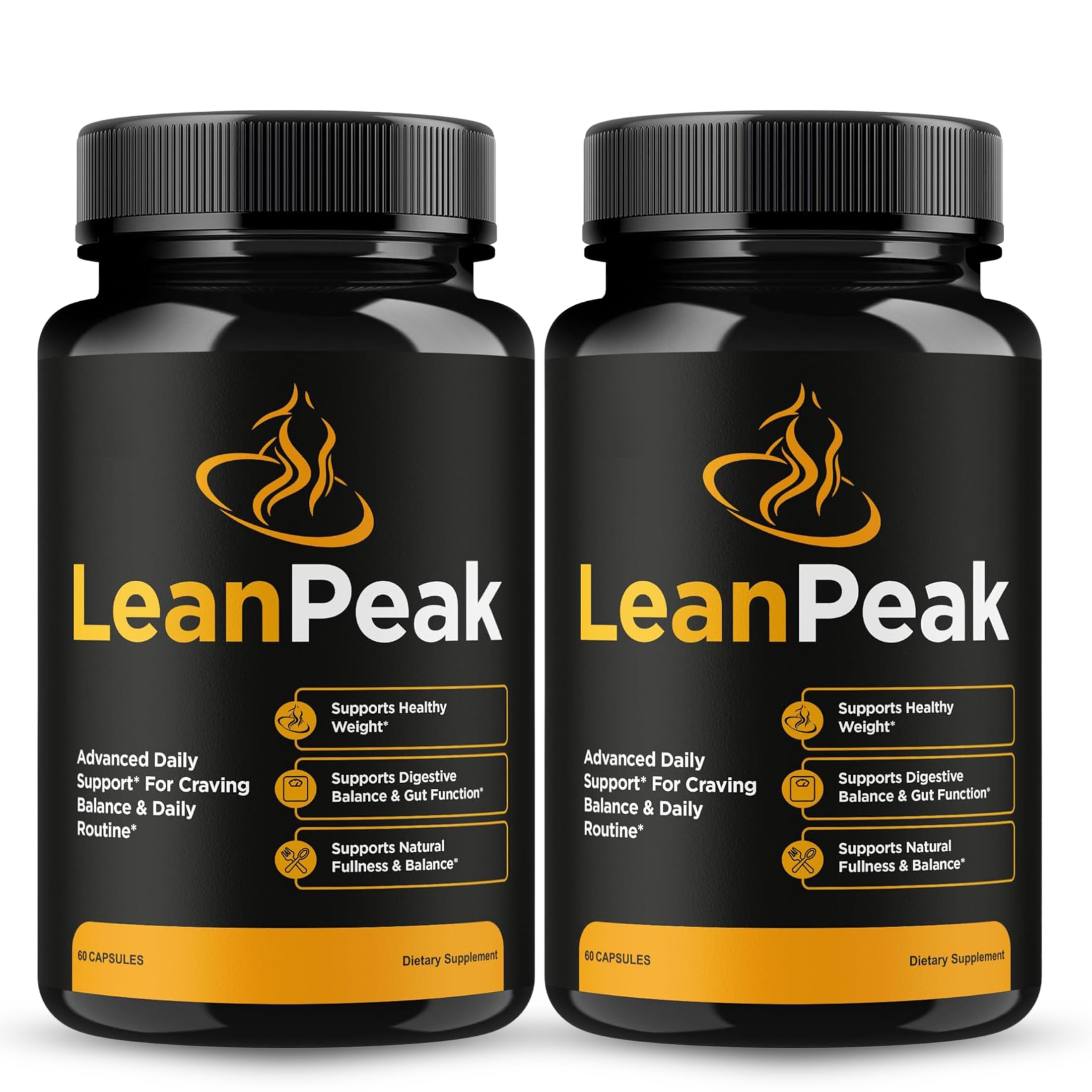 Original Lean Peak Advanced Pills Capsule, Advance Premium Official Leanpeak Formula, Natural Ingredients for Overall Health & Balanced Healthy Lifestyle | 60 Capsules Each Bottle (Pack of 2)