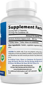 Best Naturals Burdock Root 425 mg 180 Capsules (180 Count (Pack of 3))