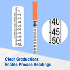0.5ml Syringes with 30G 5/16 Inch Cap,U-100 5/16" 8mm Disposable Lab Syringe for Scientific,Individually Wrapped, Pack of 100