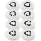 (Pack of 8) Spin Mop Heads Replacements Mop Refill Compatible with Ocedar 1-Tank Easywring Spinning Mop Replace Head