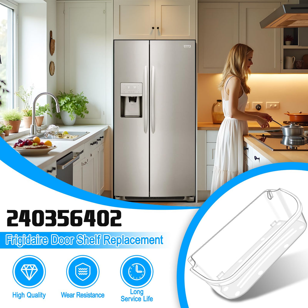 UPGRADED 240356402 Refrigerator Door Bin Compatible with Frigidaire Door Shelf Replacement Frigidaire Gallery Door Shelf Refrigerator Shelves FGHS2631PF4A FFSS2615TS0 LFSS2612TF0 LFSS2612TE0 Door Bin