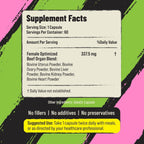 PRIMAL FURY Grass Fed Beef Organ Supplement for Women 120 Count (Pack of 2)