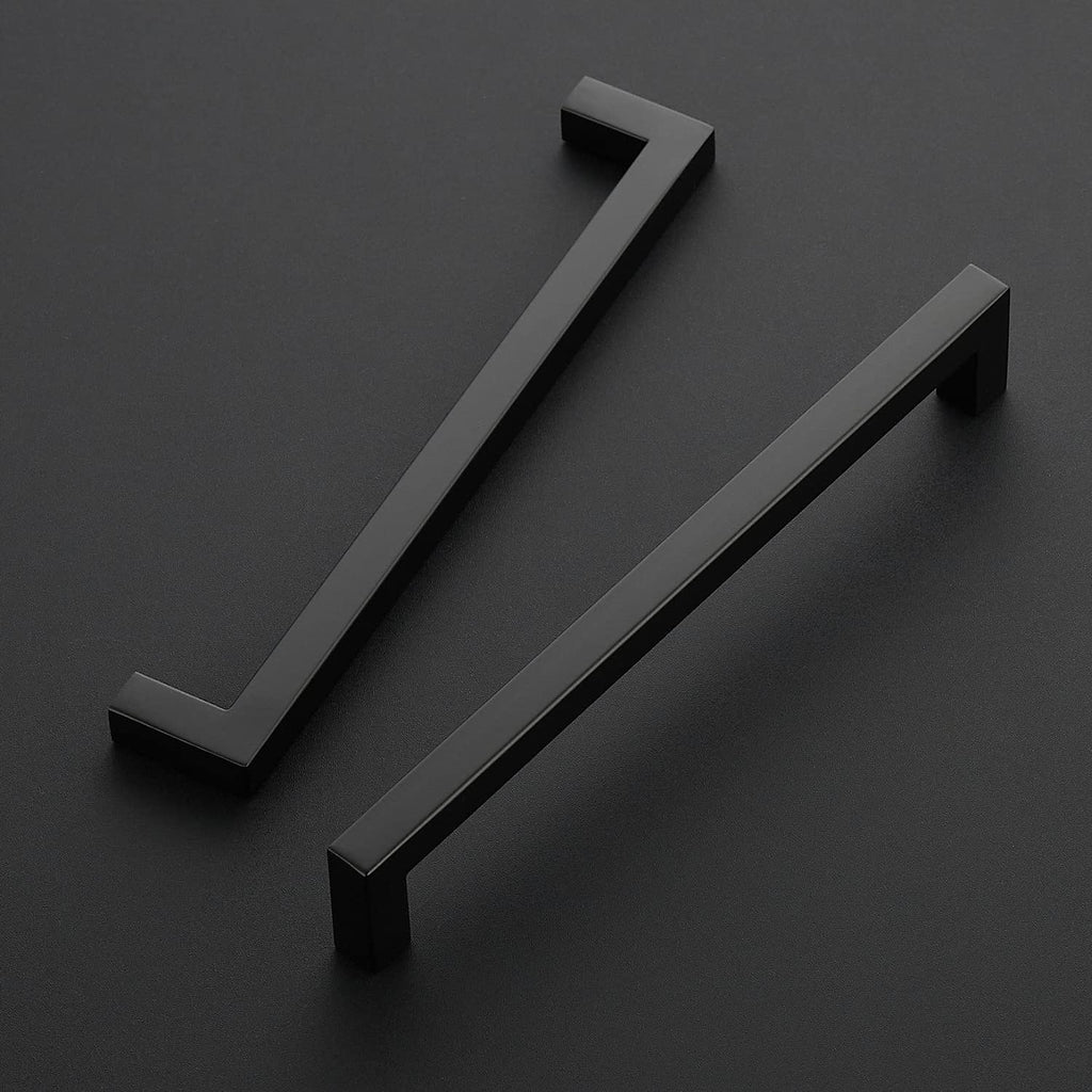 Ravinte 10 Pack 8 Inch Kitchen Square Cabinet Handles Matte Black Cabinet Pulls Black Drawer Pulls Kitchen Cabinet Hardware Kitchen Handles