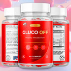 (3 Pack) Gluco Off Gummies, Official GlucoOff Supplement Gummys with All Natural Ingredients, Advanced Formula Gluco Off Gummies with Maximum Strength Health and Wellness Multivitamins (180 Gummies)
