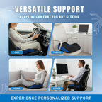 SereneSitz Orthopedic Seat Cushion, Ergonomic Memory Foam Seat Chair Cushion for Office Chair Cushion, Car Seat, Airplane, Sciatica & Back Pain Relief for Long Sitting