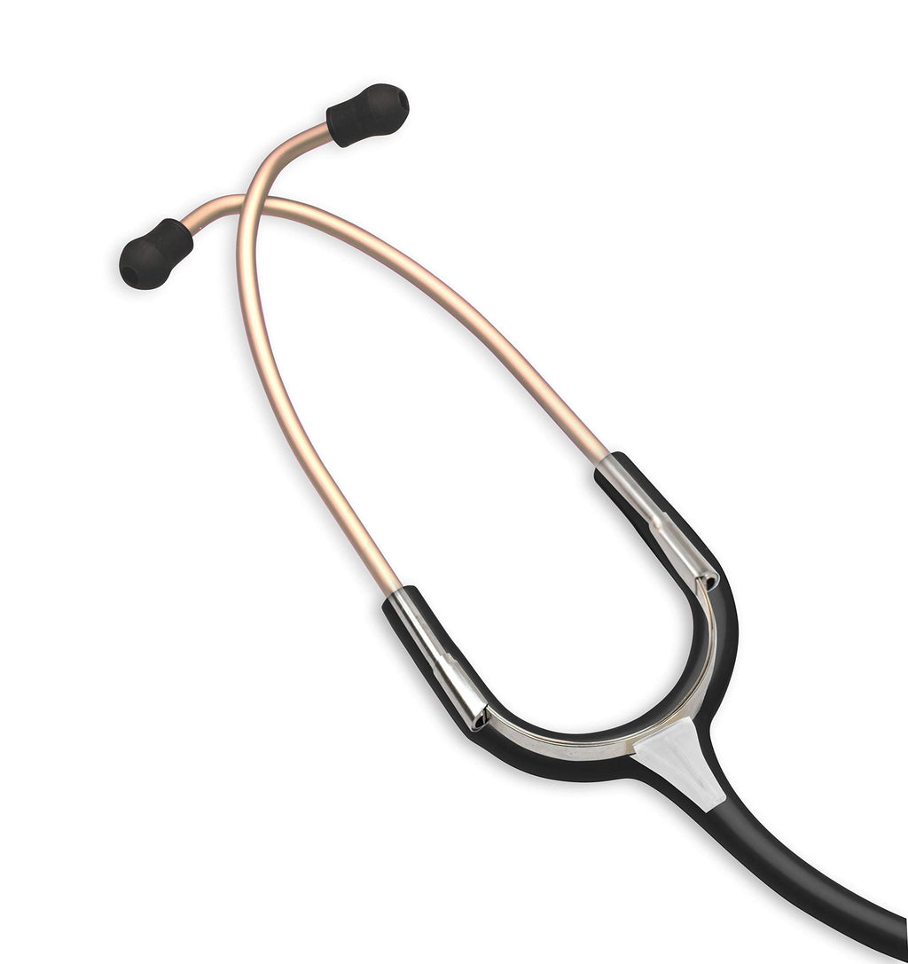 ADC Adscope Lite 619 Ultra Lightweight Clinician Stethoscope with Tuneable AFD Technology, 31 inch Length, Champagne Finish with Black Tubing