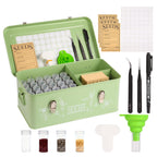 60 Slots Seed Organizer Storage Box with 3 Compartments,Large Metal Garden Seed Organizer with Lid&Safety Locks,Seed Saver Bin 50 Plant Labels 60 Seed Envelopes,Professional All-In-One Seed Saving Kit
