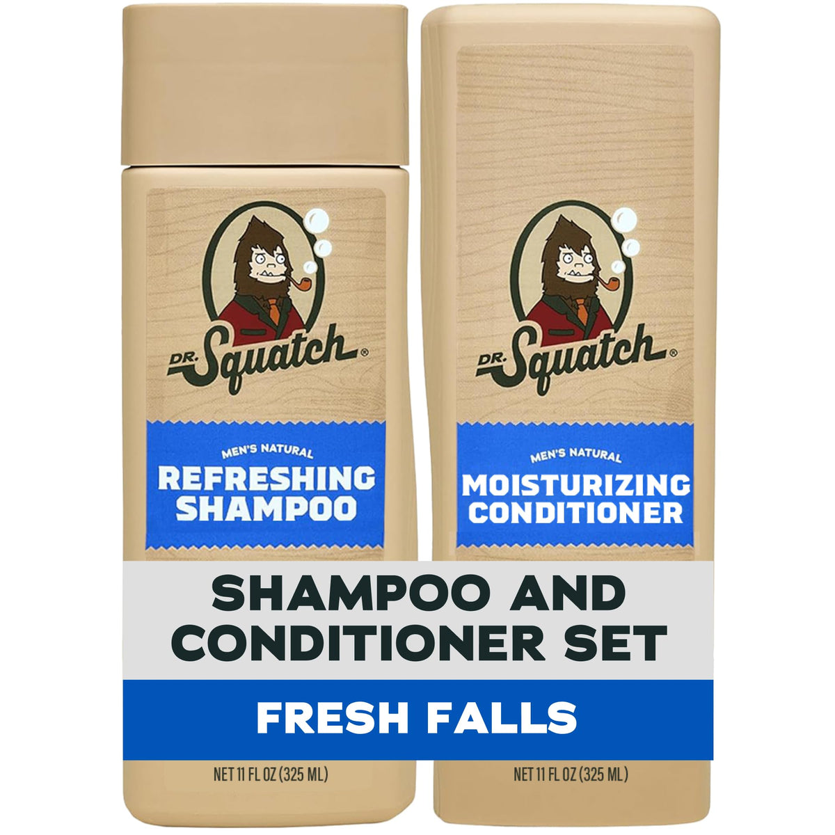 Dr. Squatch Men's Natural Shampoo and Conditioner Set (11 fl oz, 2-Pack)