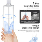 GAGALIFE Built in Sink Soap Dispenser or Lotion Dispenser for Kitchen Sink, Brushed Nickel ABS Pump Head, with 17 Ounce Large PET Soap Bottle