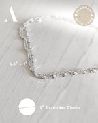Annika Bella Double Stranded Sterling Silver Bracelet for Women, Dainty Waterproof Chain Bracelet for Women, Teen (Twirl & Satellite Chains)