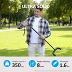 Rehand Quad Canes, Walking Cane for Men & Women with Ergonomic Handle Ever and Graceful 4-Pronged Base for Extra Stability, Foldable, Adjustable Walking Sticks for Right or Left Handed