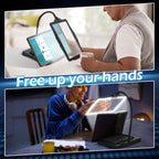 Magnifying Glass with Light and Stand 50 Ultra-Bright LEDs Large Magnifying Lamp 360° Flexible Gooseneck Magnifying Glass with Stand Hands Free Magnifier Glasses for Sewing Reading Crafts Seniors