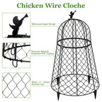 6 Pack Plant Protectors from Animals, Garden Cloches for Plants, Rustproof Chicken Wire Cloche Plant Cages to Keep Animals Out, Sturdy Metal Garden Cages for Outdoor Plants 13" D x 20" H