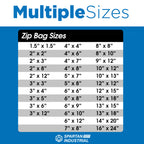 Spartan Industrial - 13" X 15" (100 Count) 2 Mil Clear Reclosable Zip Plastic Poly Bags with Resealable Lock Seal Zipper