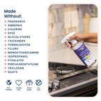 Truly Free Heavy Duty Degreaser- Grease Remover & Grime Cleaner for Kitchen, Automotive & More, Household Cleaning Supplies, Fragrance-Free, Includes 16 oz Reusable Empty Bottle & 2 Refills (4 oz)