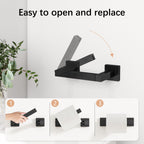 FEILERN Toilet Paper Holder, Wall Mounted Post Pivoting Square Tissue Holders Roll Holder Hangers for Bathroom, Commercial Toilet Paper Dispenser, Matte Black