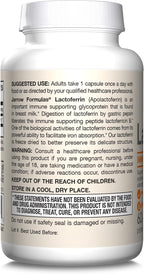 Jarrow Formulas Lactoferrin Supplements 250 mg - Immune-Supporting Glycoprotein for Healthy Immune System Support & Iron Absorption - Freeze Dried, Gluten Free, Non-GMO - 60 Capsules (Pack of 2)