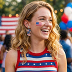 Madison Tyler 4th of July Western Boot Earrings for Women Patriotic Jewelry