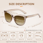 EASY READ Bifocal Reading Sunglasses for Women，Fashion Sun Readers UV400 Protection(Magnification 2.50, Brown)