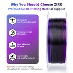 ZIRO TPU Filament 1.75mm, Shore 95A Hardness TPU, Flexible Fast Color Change Filament, Compatible with Most FDM Printers, Colorful and Soft 3D Printing Material, 0.8KG/ 1.76lbs Spool, Flex Nightsky