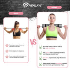 NEALFIT Barbell Pad Squat Pad for Squats���Squat Bar Pad���Great for Weightlifting,Lunges and Hip Thrusts���Foam Sponge Pad���Fit Standard and Olympic Bars Perfectly (Grey)