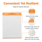Amazon Basics Sticky Easel Pads for Presentations, Brainstorming, Classroom Use, Bleed-Resistant, Easy to Hang, 25 x 30 in, White, 2-Pack
