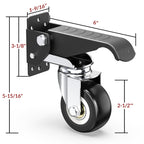 HOLKIE Retractable Casters Heavy Duty Casters with Lifting and Lowering Function Maximum Load of 900 lbs (4 casters) for Workbenches or Other Equipment