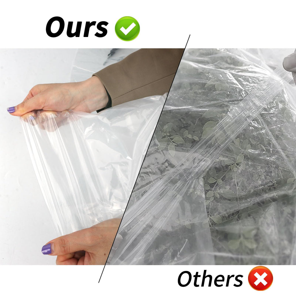 Laapee Greenhouse Plastic Sheeting 8' x 25' 6 Mil, Clear UV Resistant Heavy Duty Polyethylene Film, Thick Greenhouse Cover for Garden, Farm, Agriculture