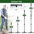 Garden Weed Pulling Tool with Long Handle, Garden Hoe and Weed Rake