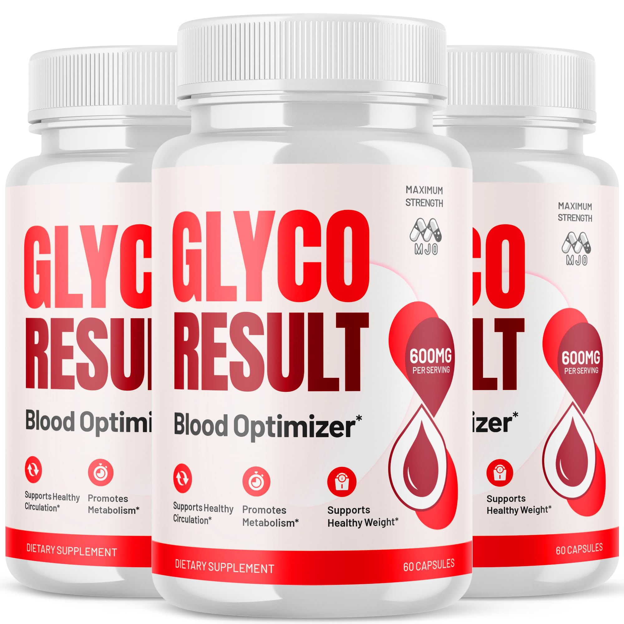 (3 Pack) Glyco Result Capsules, Official GlycoResult Pills with All Natural Ingredients, Advanced Overall Health & Wellness Vitamin Support Supplement with Maximum Multivitamins Support (180 Capsules)