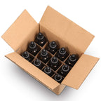 AOZITA 12 Pack, 2 oz Glass Dropper Bottle with 3 Stainless Steel Funnels & 1 Long Glass Dropper - 60ml Amber Tincture Bottles with Eye Droppers for Essential Oils, Liquids - Leakproof Travel Bottle