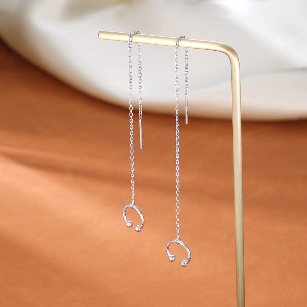 SLUYNZ 925 Sterling Silver Cuff Earrings Chain for Women Crawler Earrings Wrap Climber Earrings Cool Earrings