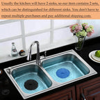Seatery 4PCS Kitchen Sink Strainer Stopper Kit, Universal Silicone Sink Drain Plug Cover, Drain Water Stopper, 4.5 Inch Stainless Steel Sink Drain Strainer, Food Debris Catcher for Kitchen