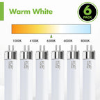 F13T5D – T5 21 Inch Under Counter Fluorescent Bulbs Bright White Daylight 6500K 13-Watt F13T5/D 21” D Long Life Replacement Tubes for Under Cabinet Lights – Pack of 6 Bulbs