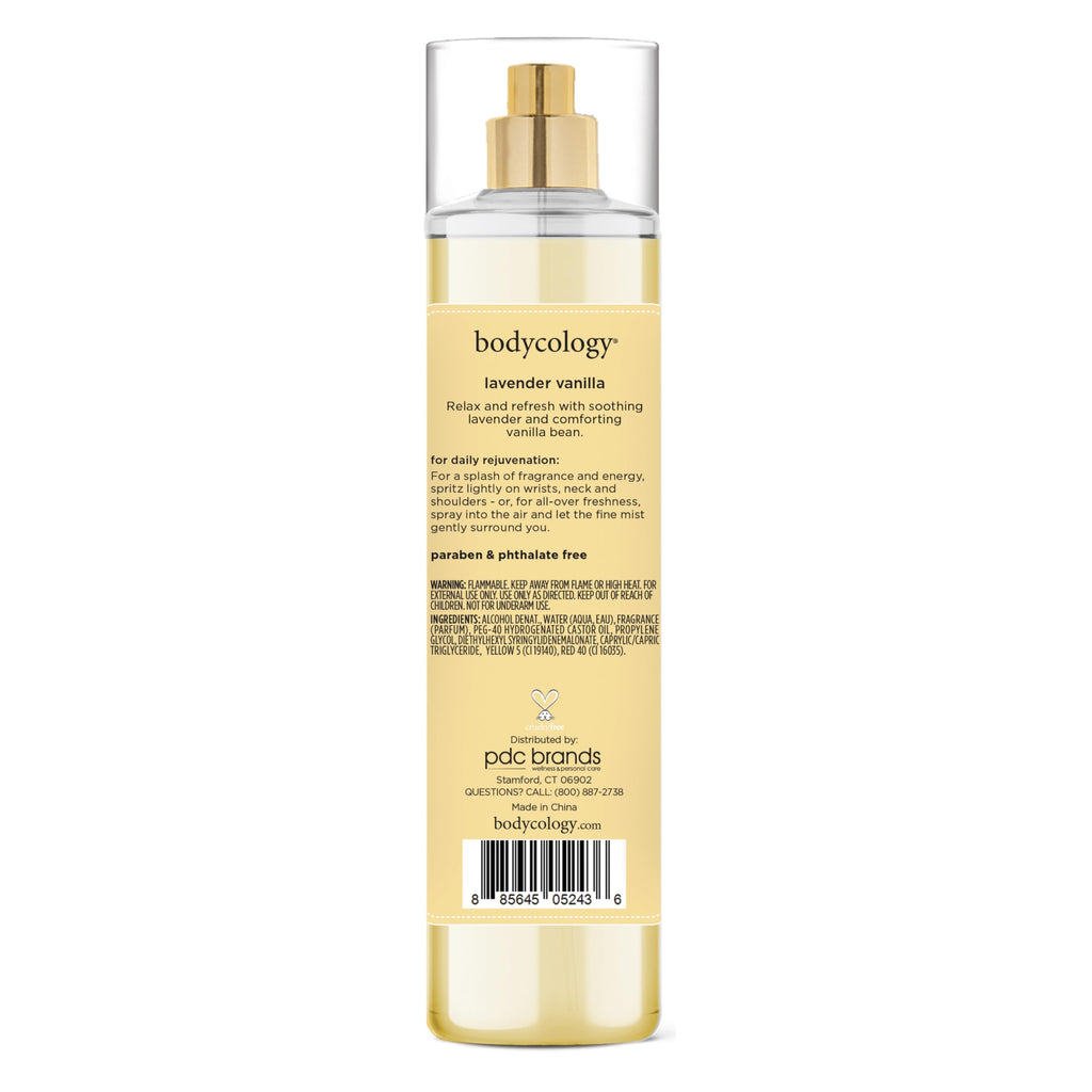 Bodycology Long-Lasting Fragrance Body Mist, Lavender Vanilla, 8 fl oz