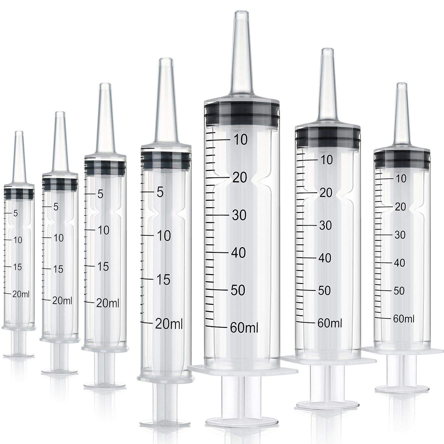Boao 10 Pack Plastic Syringes Without Needle Epoxy Resin 20 ml,60 ml