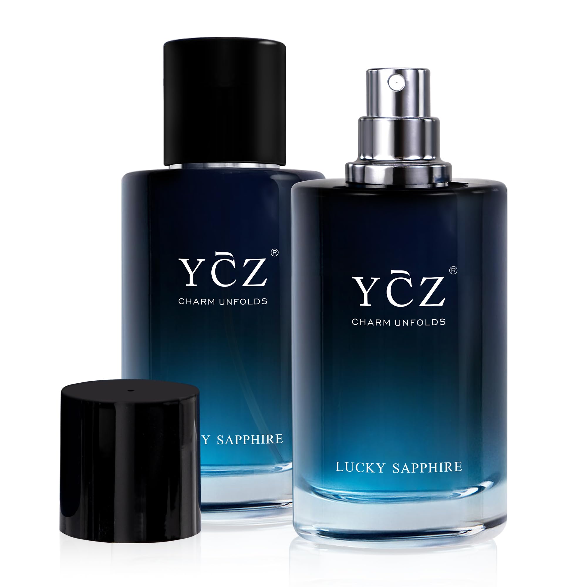 Ycz Lucky Men's Eau De Parfum New Round Box Packaging,1.7oz(50ml),Long Lasting EDP Men.Making it the ideal gentlemen���s gift (2-Pack)