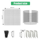 Eunika 18 Pcs Round Plant Protector from Animals, 6 Pack 12" x 12"