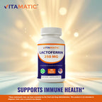 Vitamatic Lactoferrin 250mg – 60 Vegetable Capsules - 2 Pack Promotes Healthy Immune Function*