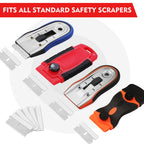 WORKPRO 200-Pack Single Razor Edge Blades, Industrial Scraper Razor Blades, High Carbon Steel One Edge Razor Blades