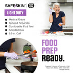SAFESKIN Nitrile Disposable Gloves, 50-Count Pack, Light Duty, Large Size, Powder Free - For Food Handling, First Aid, Hair Coloring, Baby and Pet Care - Premium Medical Exam Gloves