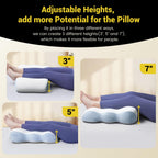 anzhixiu Leg Pillow Elevation Blood Circulation 7” Give Legs Required Height to Ease Lower Back Pain, Wedge Pillow Set for After Surgery Helps Leg Sore &Circulation, Foot&Hip Pain