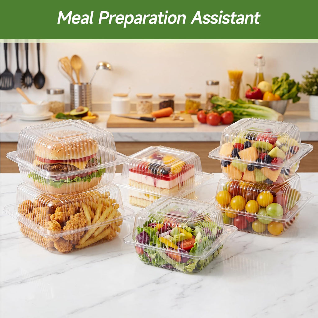 Dealusy 90 Pack Extra Heavy Duty Clear Slice Cake Carriers