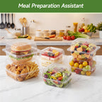 Dealusy 90 Pack Extra Heavy Duty Clear Slice Cake Carriers