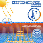 KETNET Solar Pool Cover 6 ft Round for 6-24ft Above Ground Inground Pools, Hot Tub Spa Thermal Heating Bubble Wrap Covers, 12 Mil Heavy-Duty Circle Blue Floating Blanket Mat for Swimming Pools