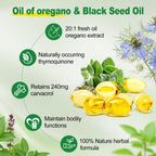 SIGNILIFE Oil of Oregano with Black Seed Oil, 6000mg Oregano Oil Capsules for Immune Support with High Carvacrol & Thymoquinone, Antioxidant, Non-GMO, Gluten Free, 300 Softgels