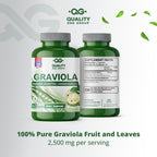 QUALITY ONE - GRAVIOLA MAX - Pure Graviola Extract Supplement - Soursop (Annona muricata) - Immune System Booster & Antioxidants in Each Capsule of Pure Graviola