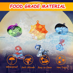 ZEAYOU 80Pcs Halloween Party Favors for Kids, Halloween Fidgets Toys with Mini Pop Keychain, Halloween Fidget Sensory Pop Toys, Classroom Prizes Box, Treasure Chest Treat Bags Gifts, Stress Relief
