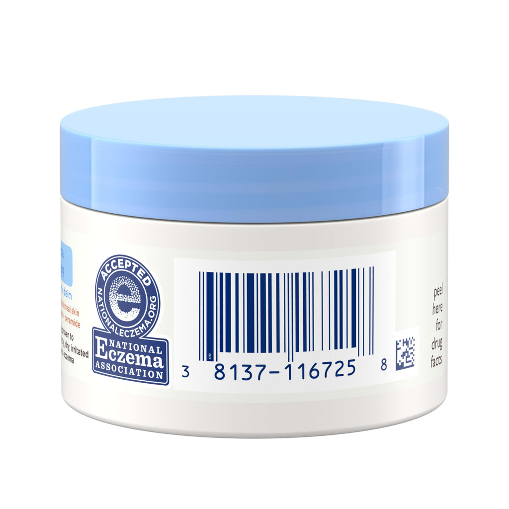 Aveeno Baby Eczema Therapy Nighttime Moisturizing Balm, Colloidal Oatmeal & Ceramide, Soothes & Relieves Dry, Itchy Skin from Eczema, Hypoallergenic, Fragrance-Free, Travel Size, 1 oz
