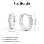 Carffordo 925 Sterling Silver Hoop Earrings for Women Small Huggie Earrings